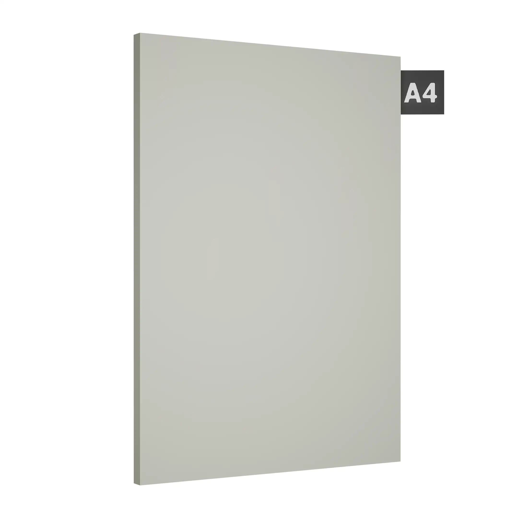 Ivory plain laminate sheet with textured finish and smooth edge visible on a white background with A4 label.