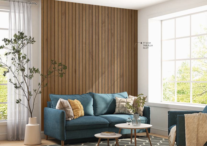 Tablilla Slot Fluted Laminate 8x4 Texture 1 mm - FT 6151