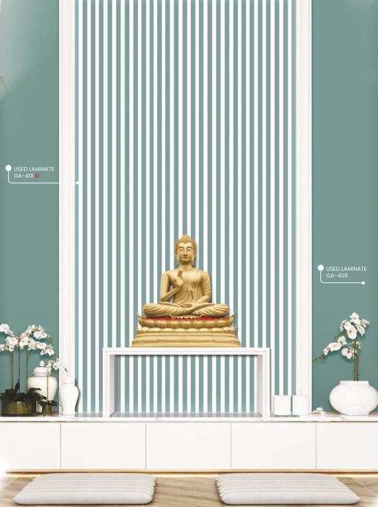 Stripe Plain Laminate 8x4 ft High Gloss 1.5 mm - GA 4111