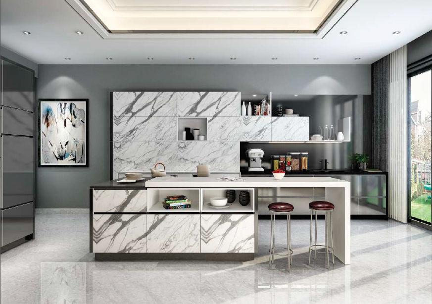 Glossy Abstract Marble & Stone Laminate 8x4 ft Texture 1.25 mm - HD 7001