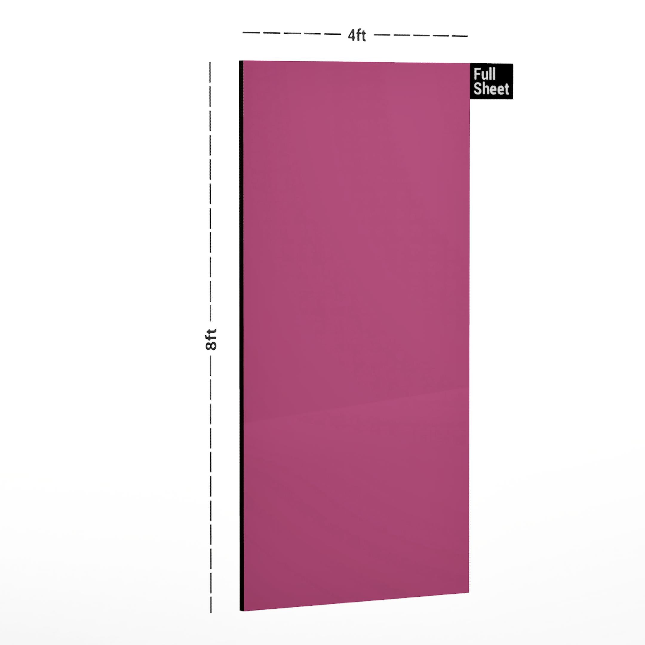 Pink Plain Laminate 8x4 ft High Gloss 1 mm - HG 209