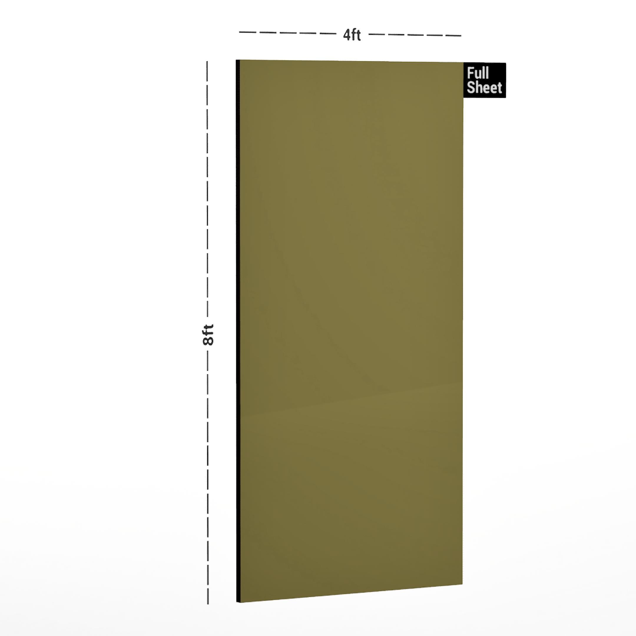 Pista Green Plain Laminate 8x4 ft High Gloss 1 mm - HG 215