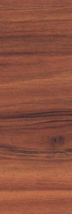 Brown wood grain laminate with textured finish and visible wood pattern and knots.