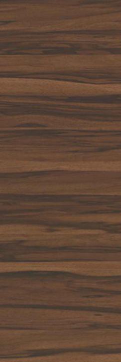 Brown wood laminate with textured wood grain pattern and horizontal lines, showing a natural wood appearance with dark brown