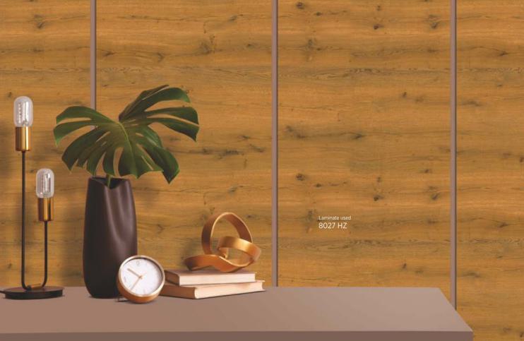 Soho Radial Oak Wood Laminate 8x4 ft Texture 1 mm - HZ 8027