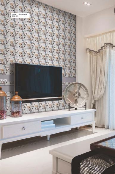 Bermunda Triangles Designer Laminate 8x4 ft Texture 1 mm - ISD 05