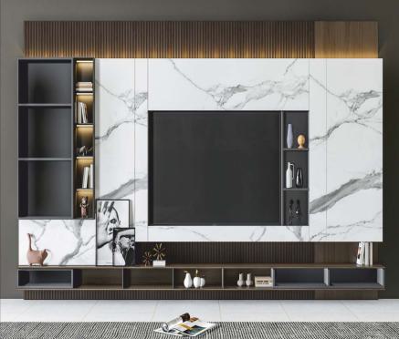 Best Laminates Enming Stone 8x4 ft High Gloss marble & stone laminates White KL_822