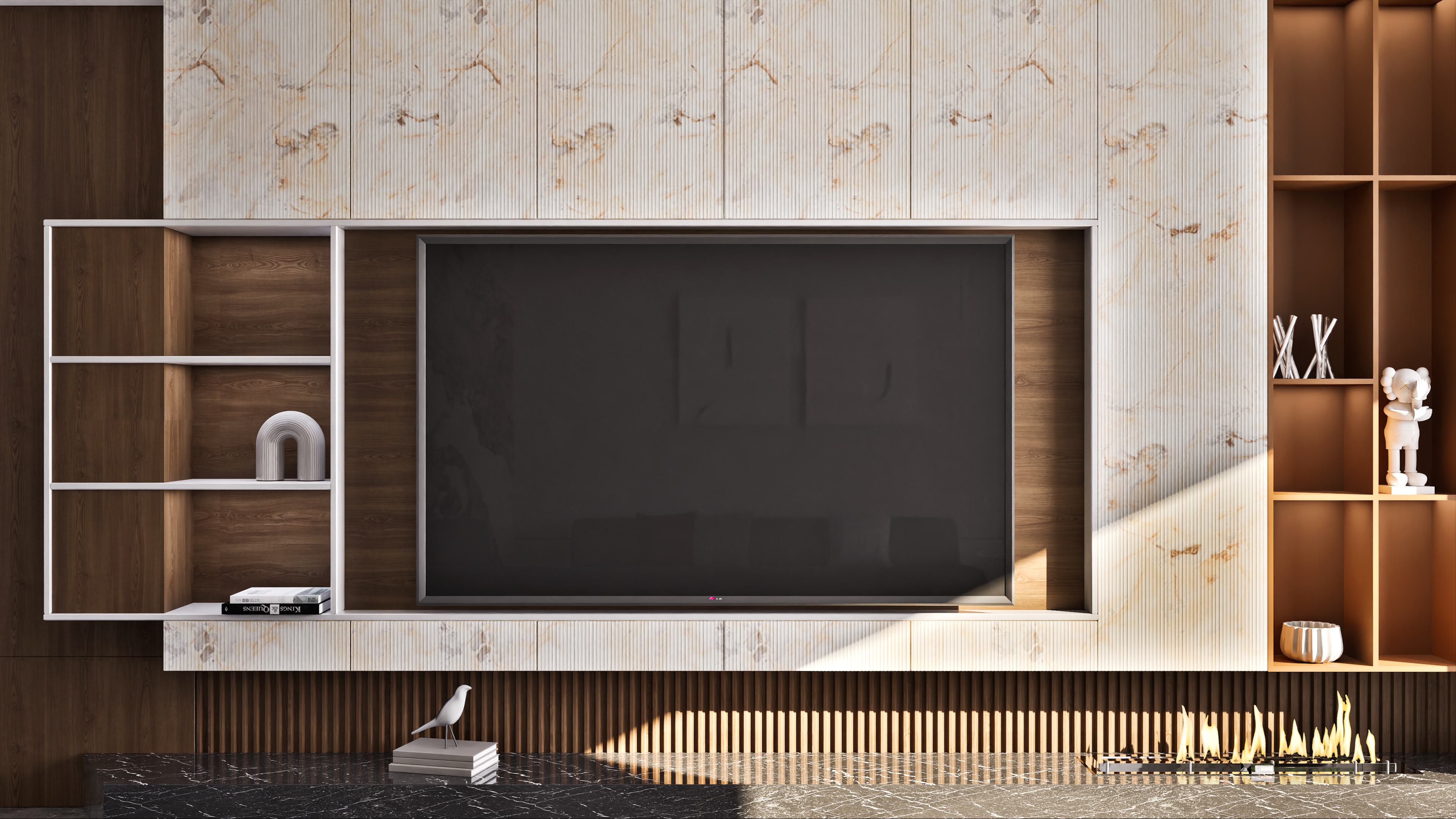 LM 00747 HM 8 ft x 4 ft Fluted Finish Decorative Laminate - 1 mm