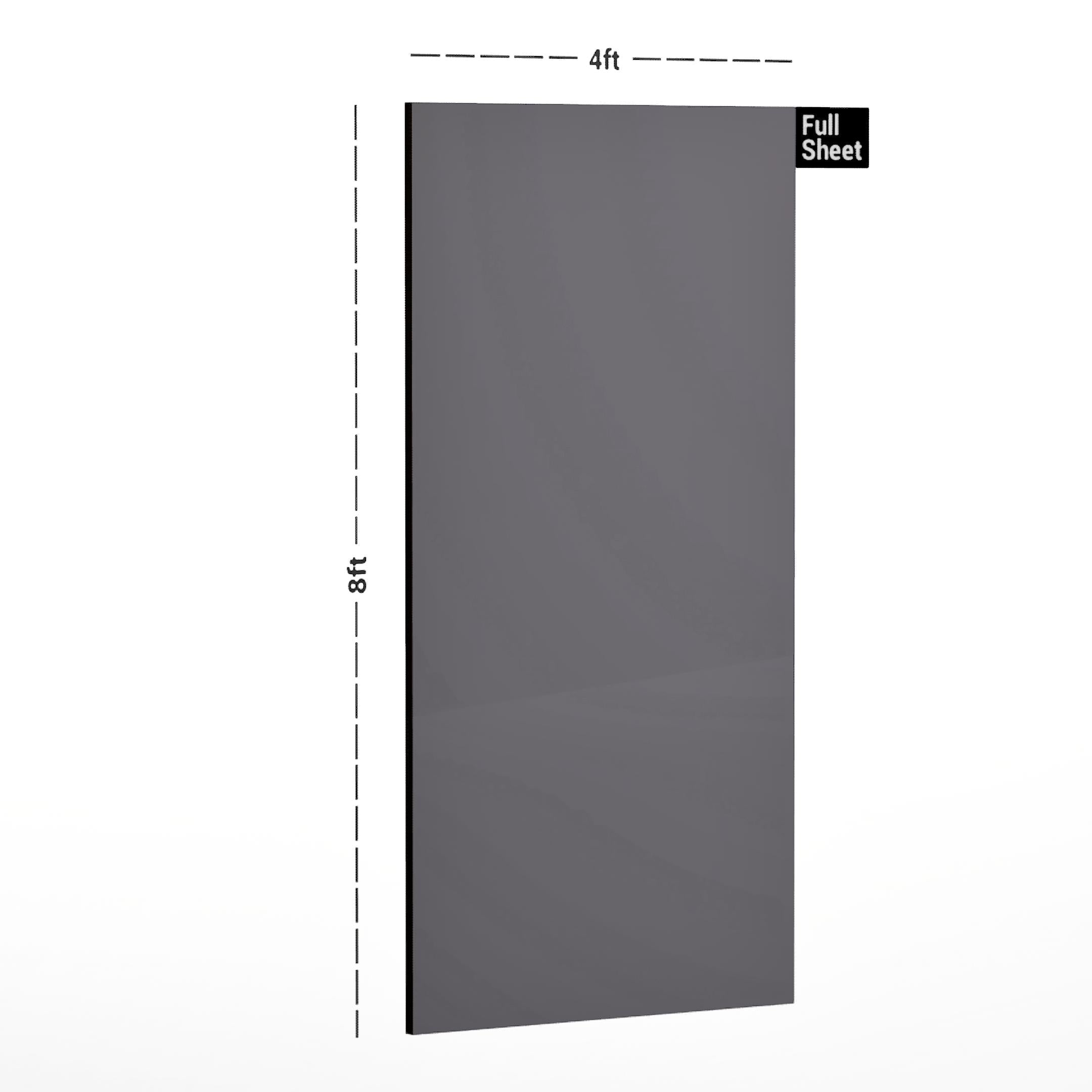 504 Pearl Grey Plain Laminate 8x4 ft High Gloss 1 mm - LM 01523