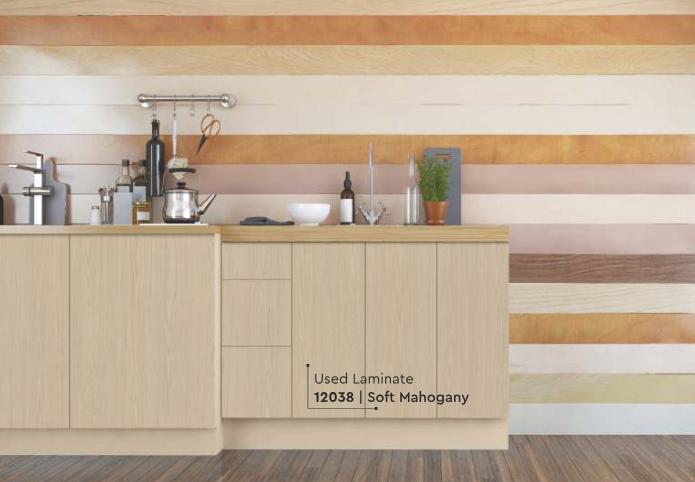 Rain Drop Wood Laminate 8x4 ft Texture 1 mm - LM 01637