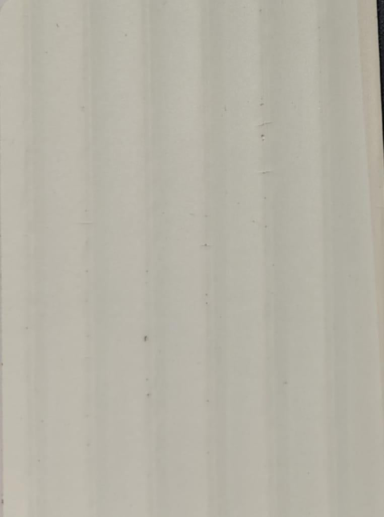 LM 03373 HT Fluted Frosty White 8 ft x 4 ft Decorative Laminate - 1 mm