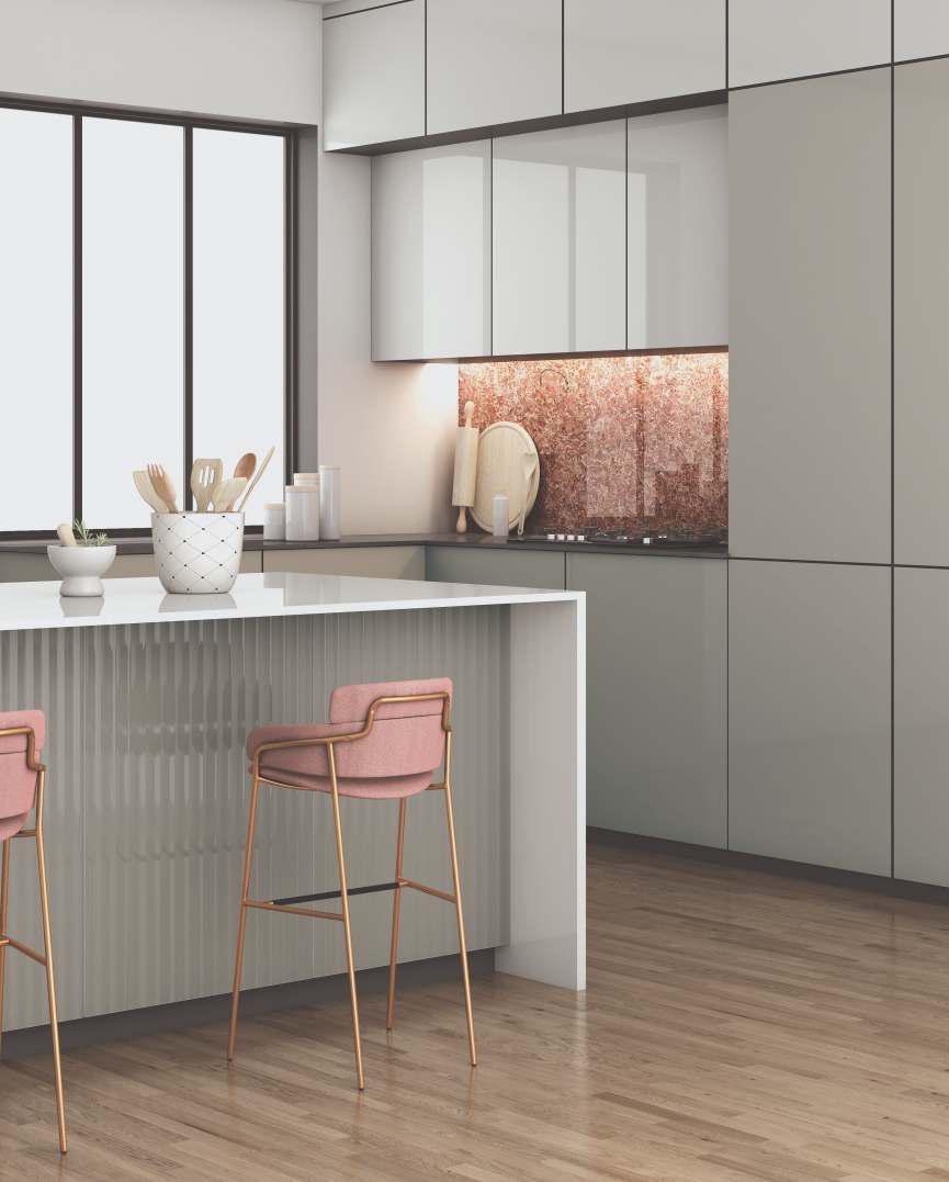 Fluted Laminate 8x4 ft Glossy 2.5 mm - LM 12378