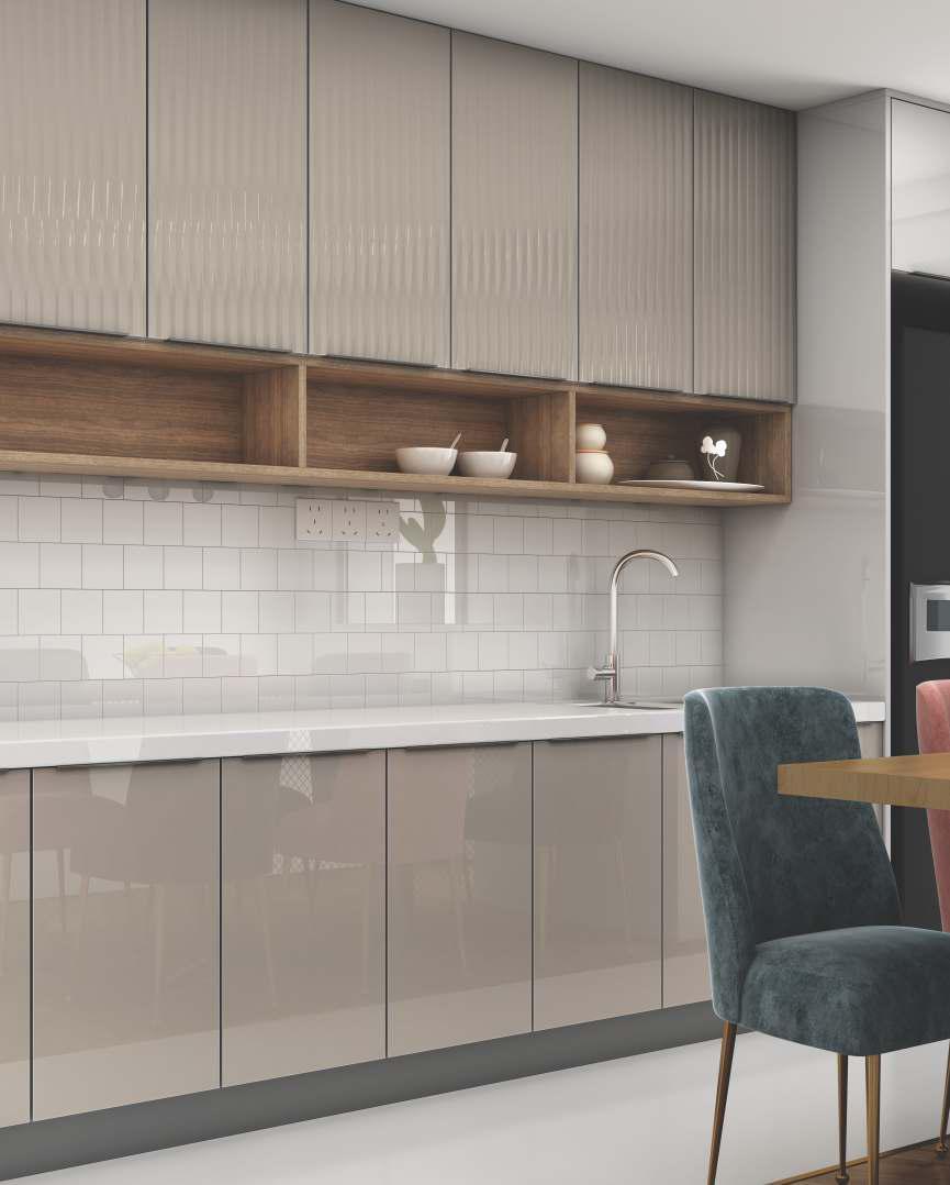 Fluted Laminate 8x4 ft Glossy 2.5 mm - LM 12385