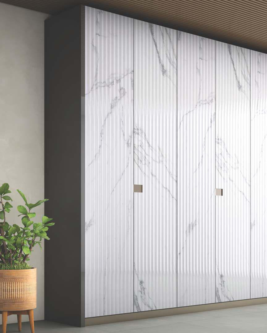 Fluted Laminate 8x4 ft Glossy 2.5 mm - LM 12391