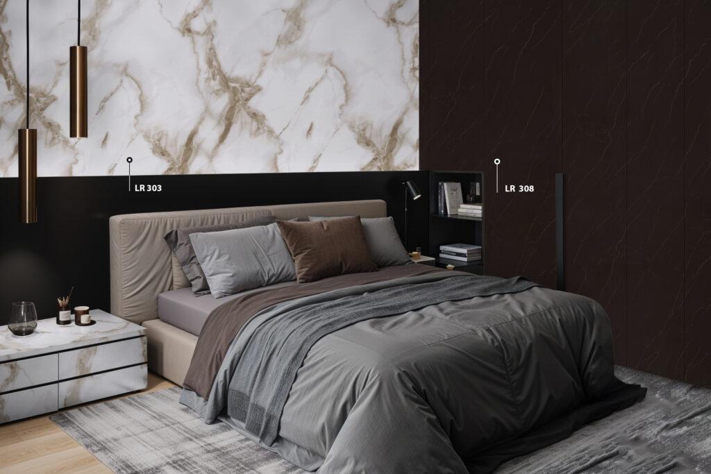 Pearl White Marble & Stone Laminate 8x4 ft High Gloss 1 mm - LR 303