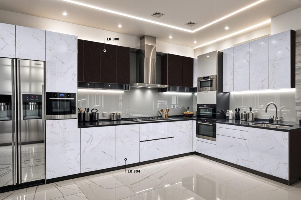 Mykonos Marble & Stone Laminate 8x4 ft High Gloss 1.5 mm - LR 304