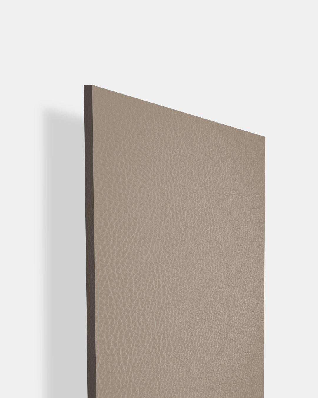 Taupe Plain Laminate 8x4 ft Leather 1 mm - LT 175