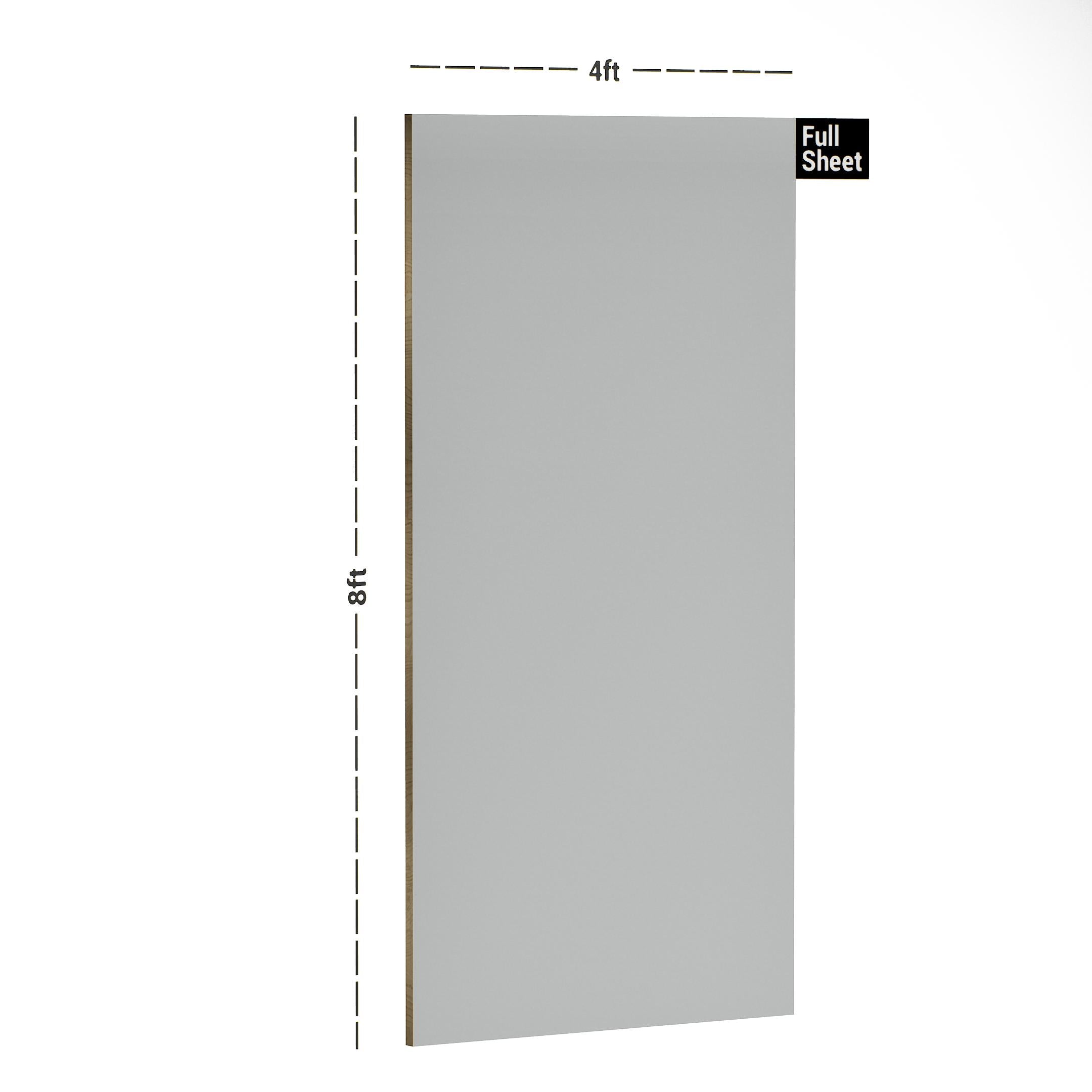 Silver Grey Plain Laminate 8x4 ft PU 1 mm - LV 204
