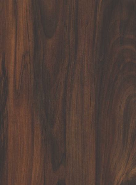 Dark brown wood grain laminate with textured finish and visible wood pattern and grain details.