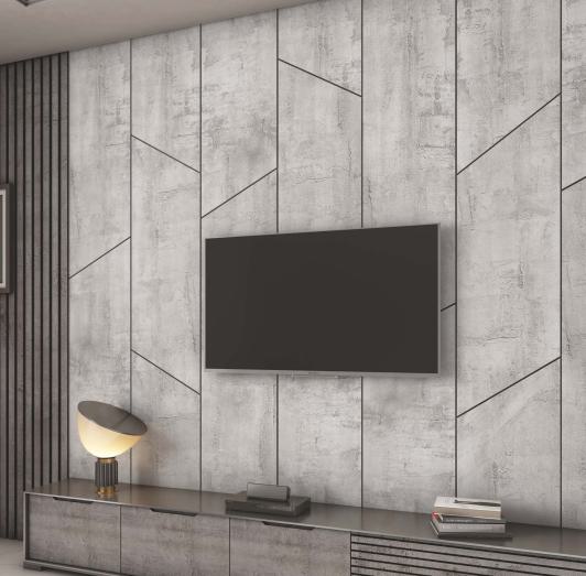 Cemento Dark Grey Wood Laminate 8x4 ft Texture 1 mm - MC 7066