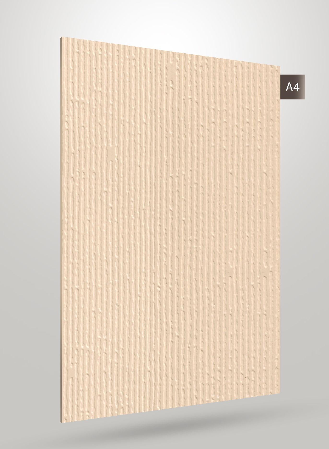 Cream Fluted Laminate 8x4 ft Texture 1 mm - NT 241