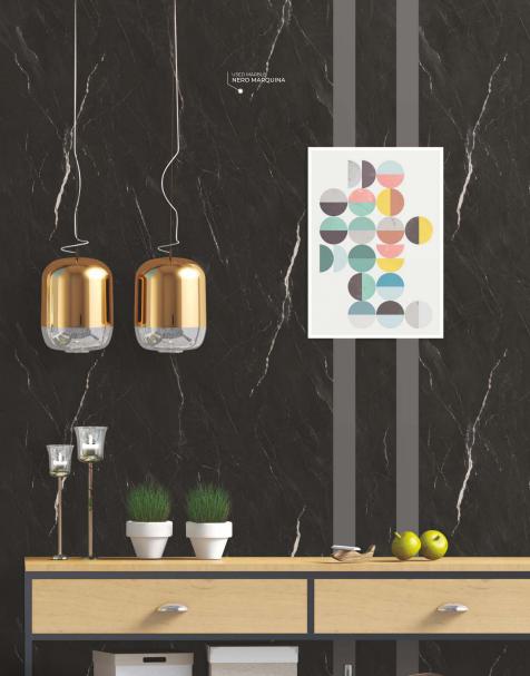 Marble & Stone Laminate 8x4 ft High Gloss 1.5 mm - Nero Marouina