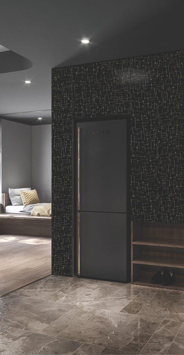 Foxtort PVC Artistic Pebble Fanatic Dark Designer Laminate 8x4 ft Texture 1.25 mm - PAR 645