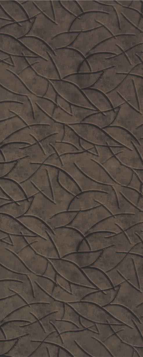 Foxtort PVC Charcoal Choco Rave Designer Laminate 8x4 ft Texture 1.25 mm - PCH 912