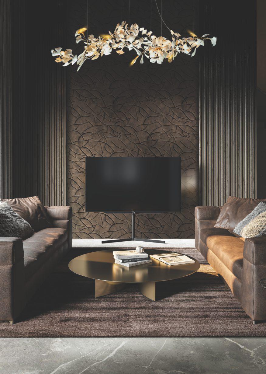 Foxtort PVC Charcoal Brown Rave Designer Laminate 8x4 ft Texture 1.25 mm - PCH 913