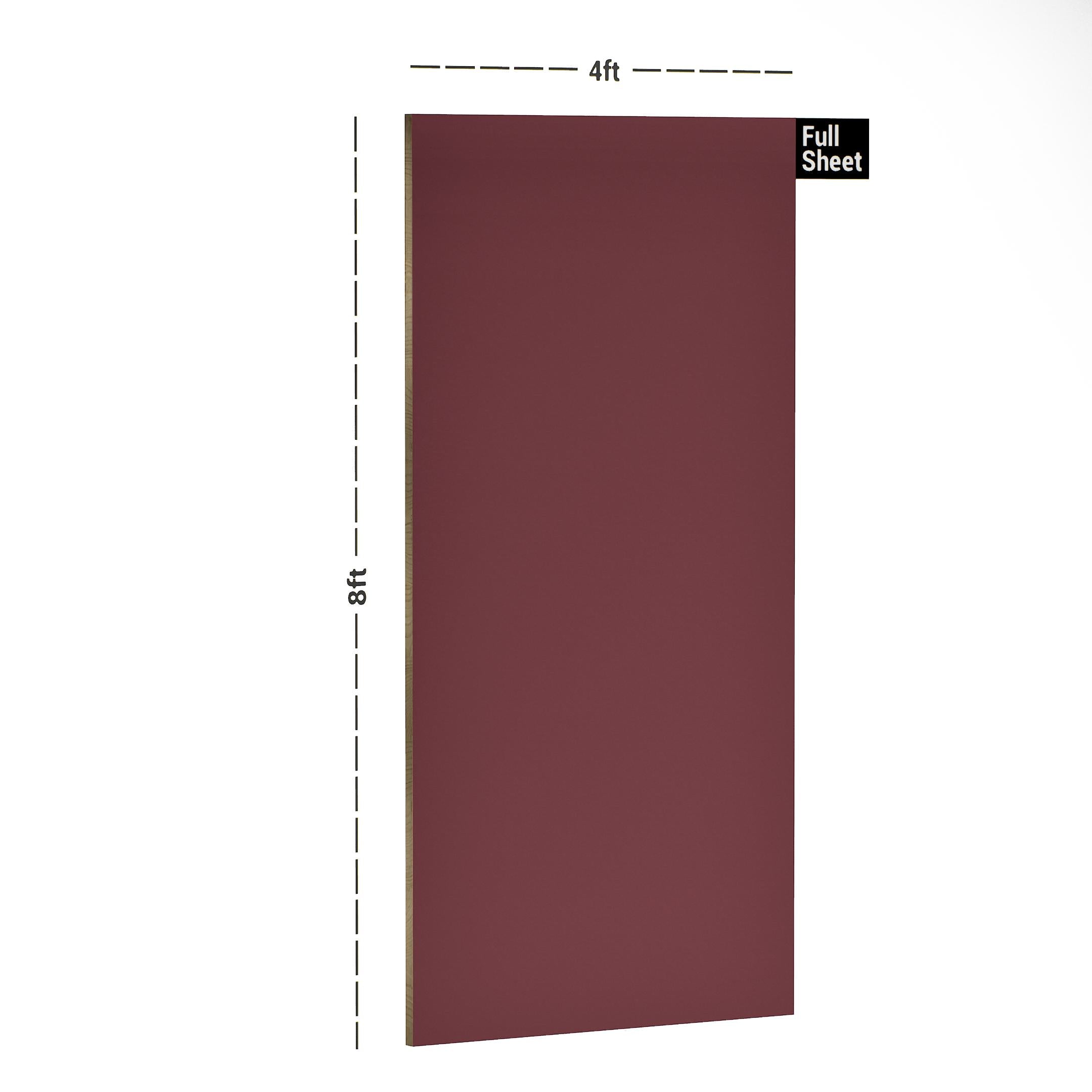 Garnet Plain Laminate 8x4 ft Suede 1 mm - PC 102