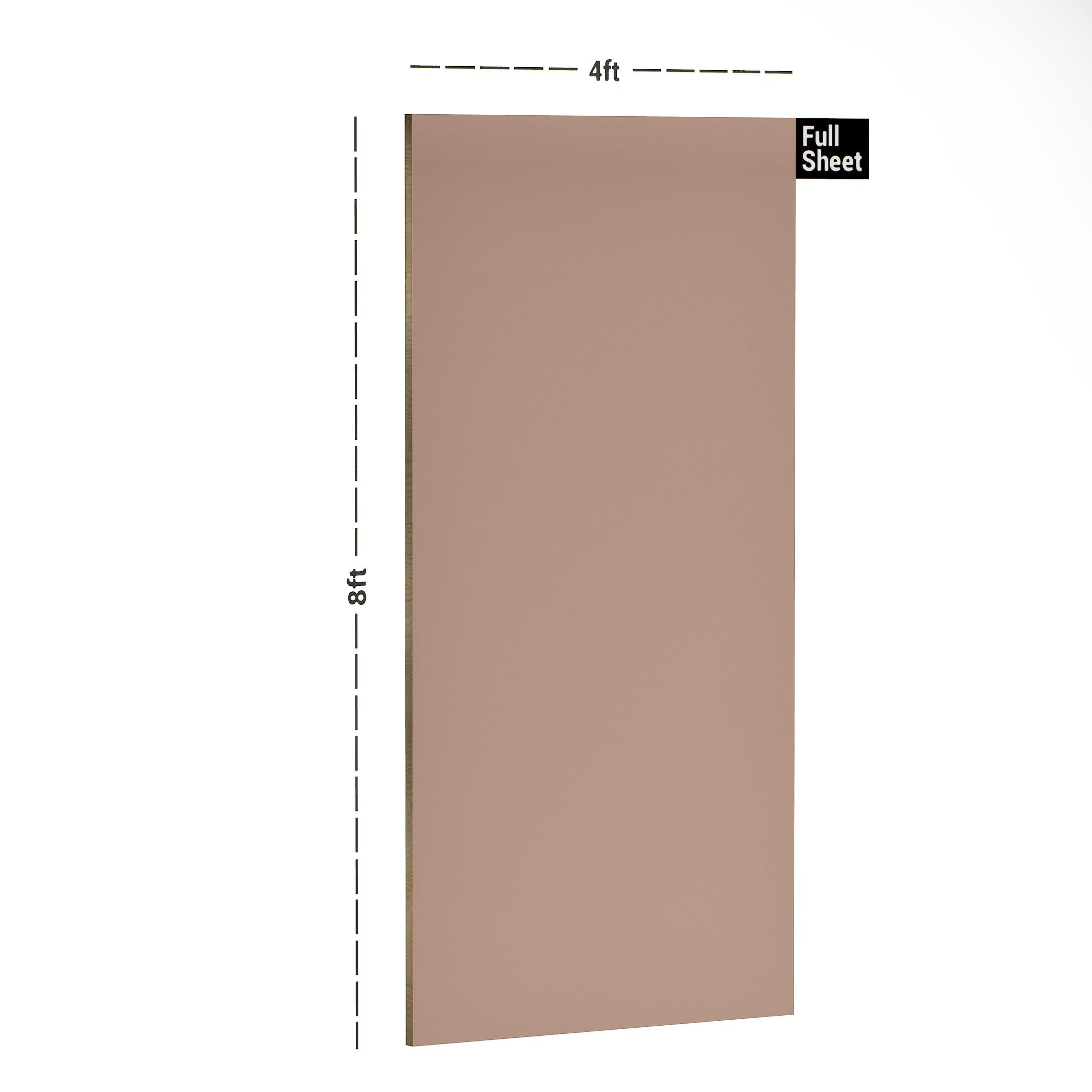 L22 Brunette Plain Laminate 8x4 ft High Gloss 1 mm - PC 104