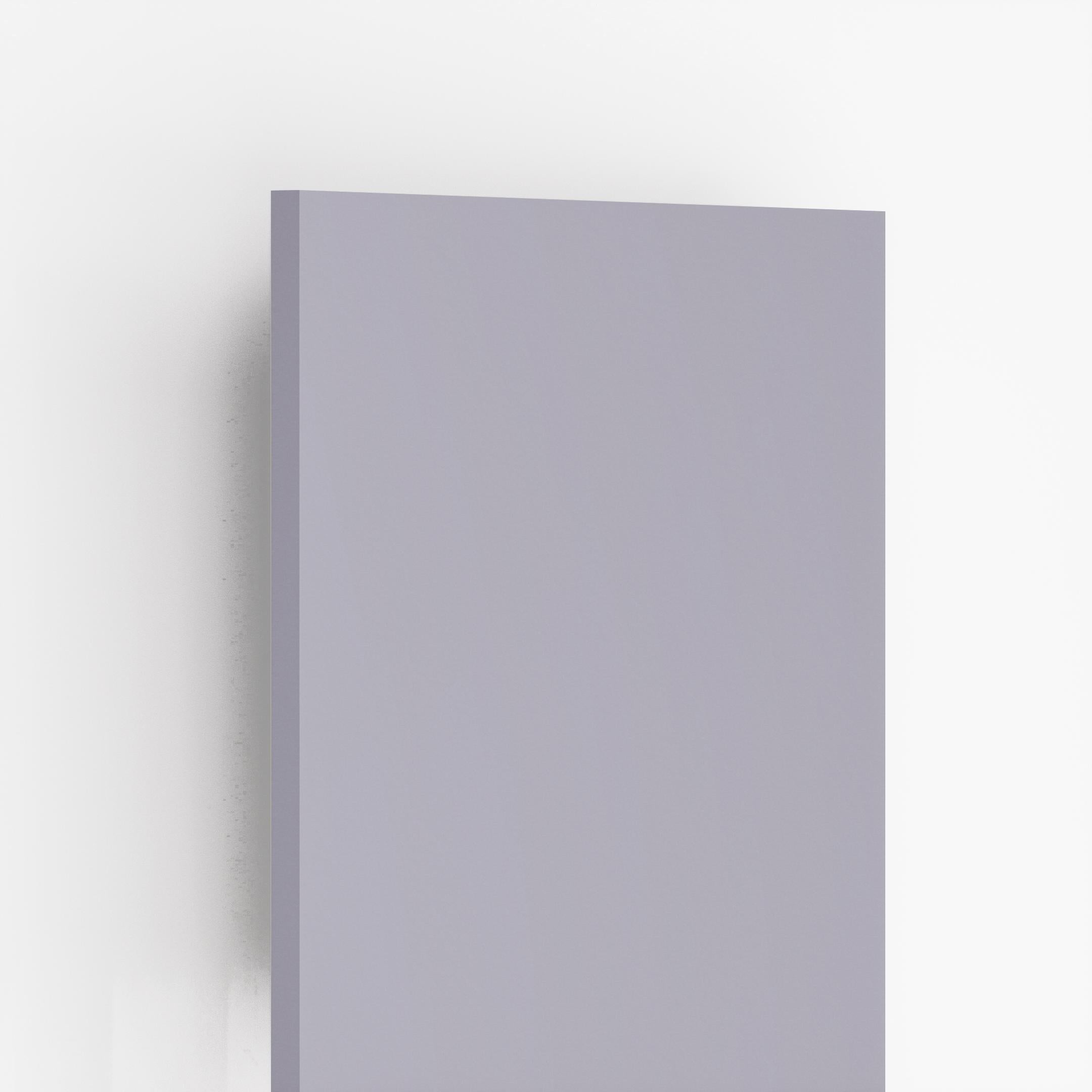 Violet suede laminate sheet with plain color and matte finish, showing edge and texture detail