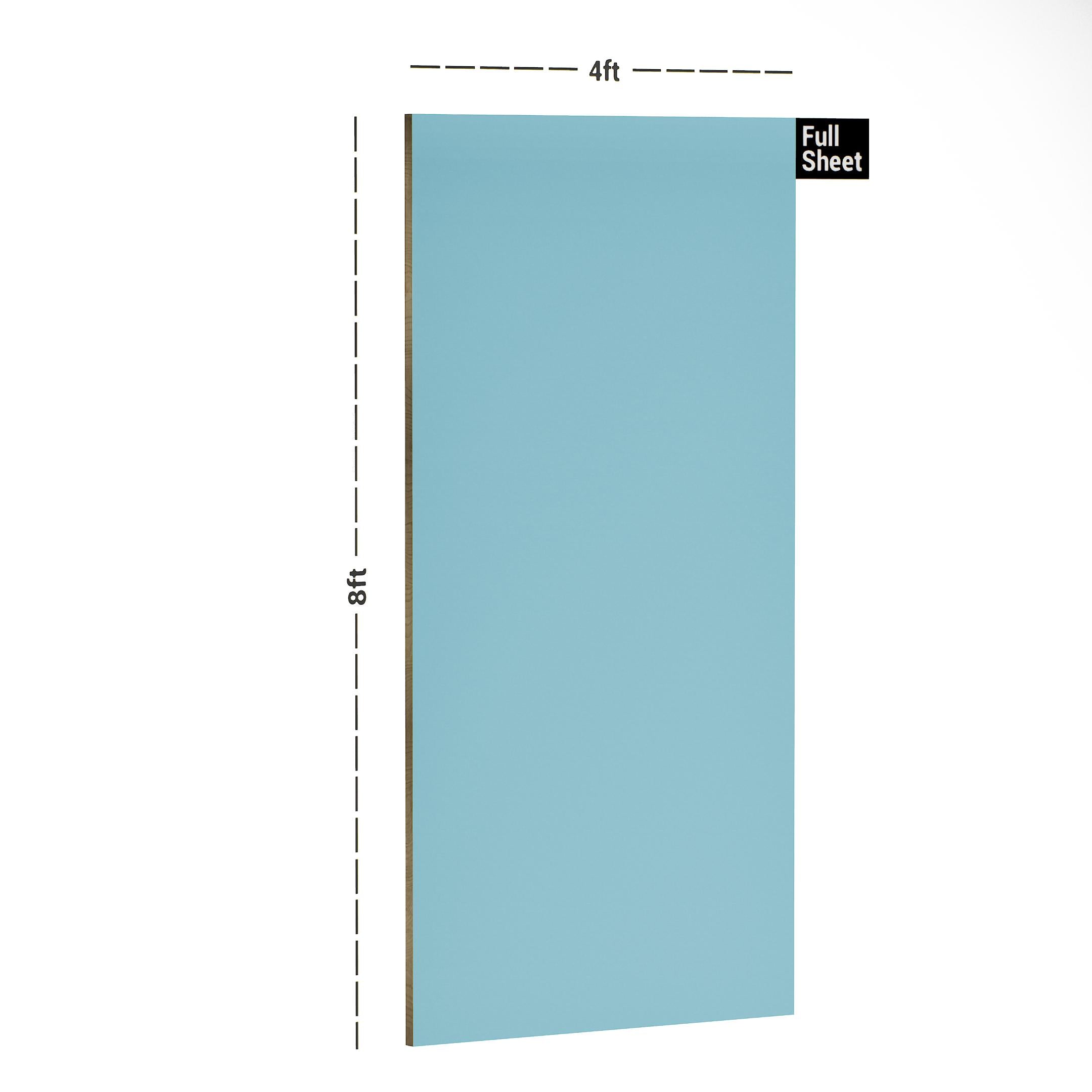 L22 Sky Blue Plain Laminate 8x4 ft High Gloss 1 mm - PC 57