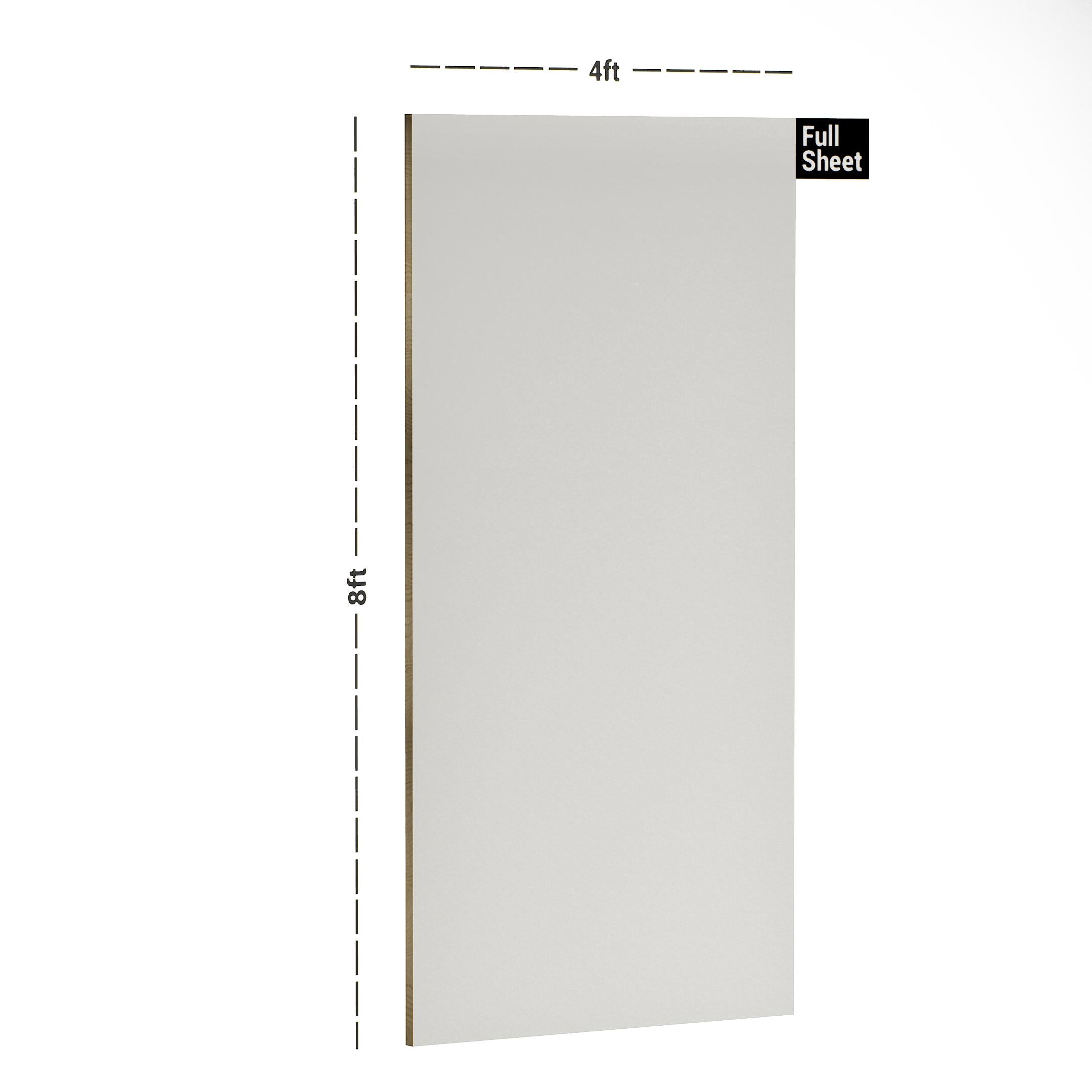 L109 Pearl Ivory Plain Laminate 8x4 ft Suede 1 mm - PC 66
