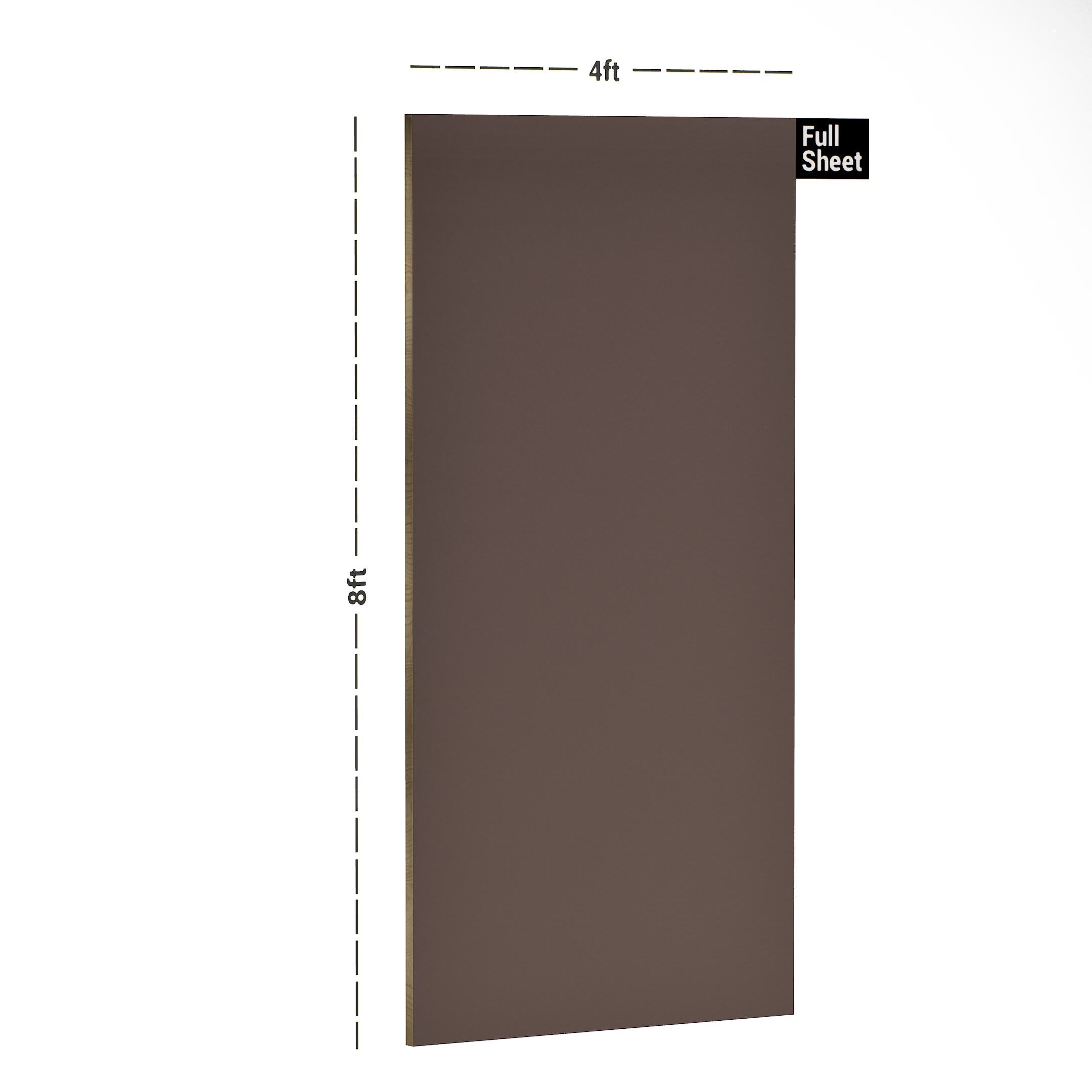Mocha Plain Laminate 8x4 ft Suede 1 mm - PC 90