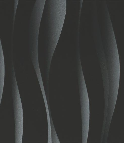 Foxtort PVC Dynamic 3D Black Onde Designer Laminate 8x4 ft Texture 1.25 mm - PDG 810