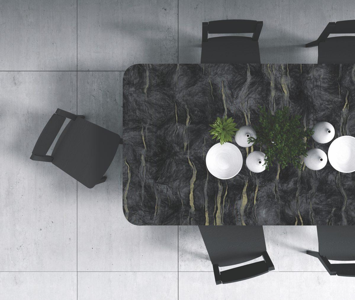 Foxtort PVC & Tiles Series Italino Grey Marble & Stone Laminate 8x4 ft Texture 1.25 mm - PMB 879