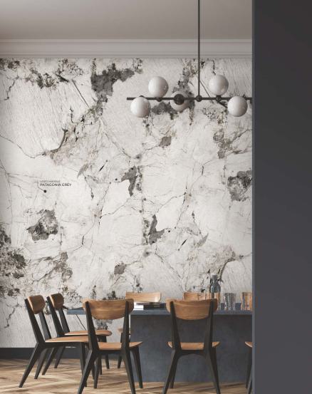 Marble & Stone Laminate 8x4 ft High Gloss 1.5 mm - Patagonia Grey