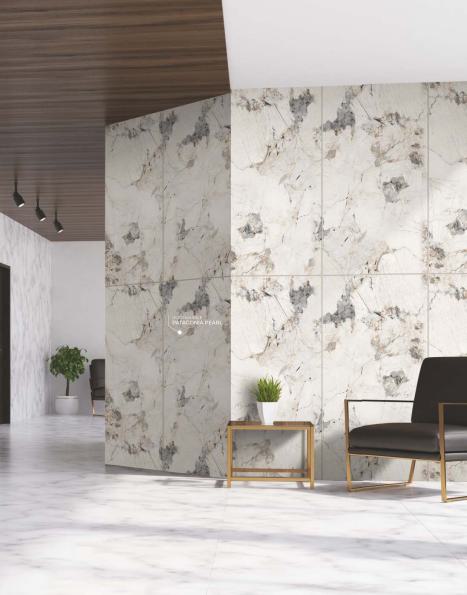 Marble & Stone Laminate 8x4 ft High Gloss 1.5 mm - Patagonia Pearl