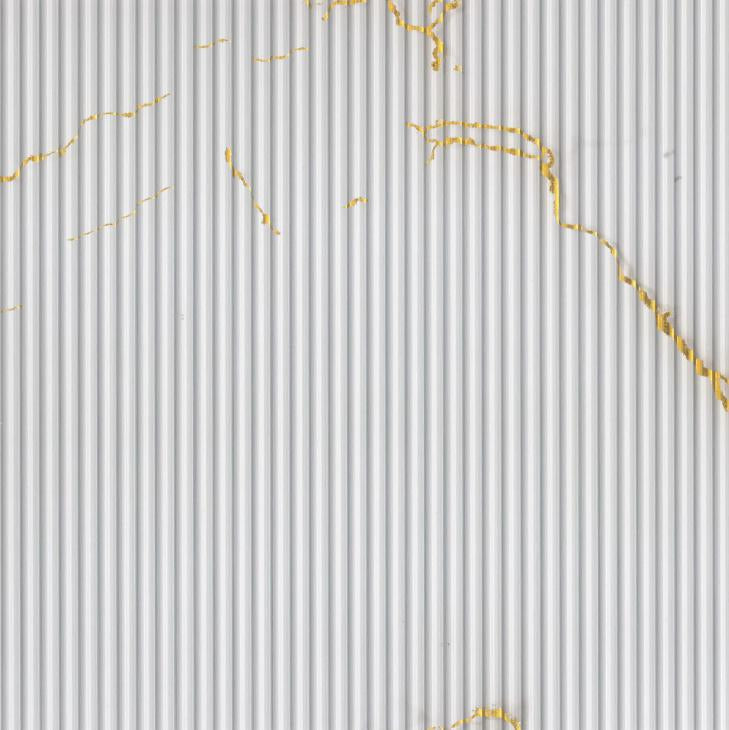 Reeded Marble & Stone Laminate 8x4 ft High Gloss 2.5 mm - RD 4404