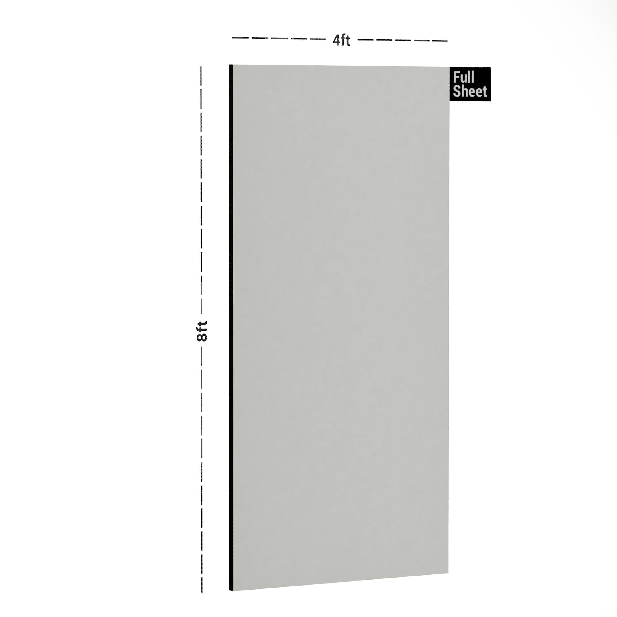 S060 HG PG Ultra White 8 ft x 4 ft Metallic Finish Decorative Laminate - 1 mm