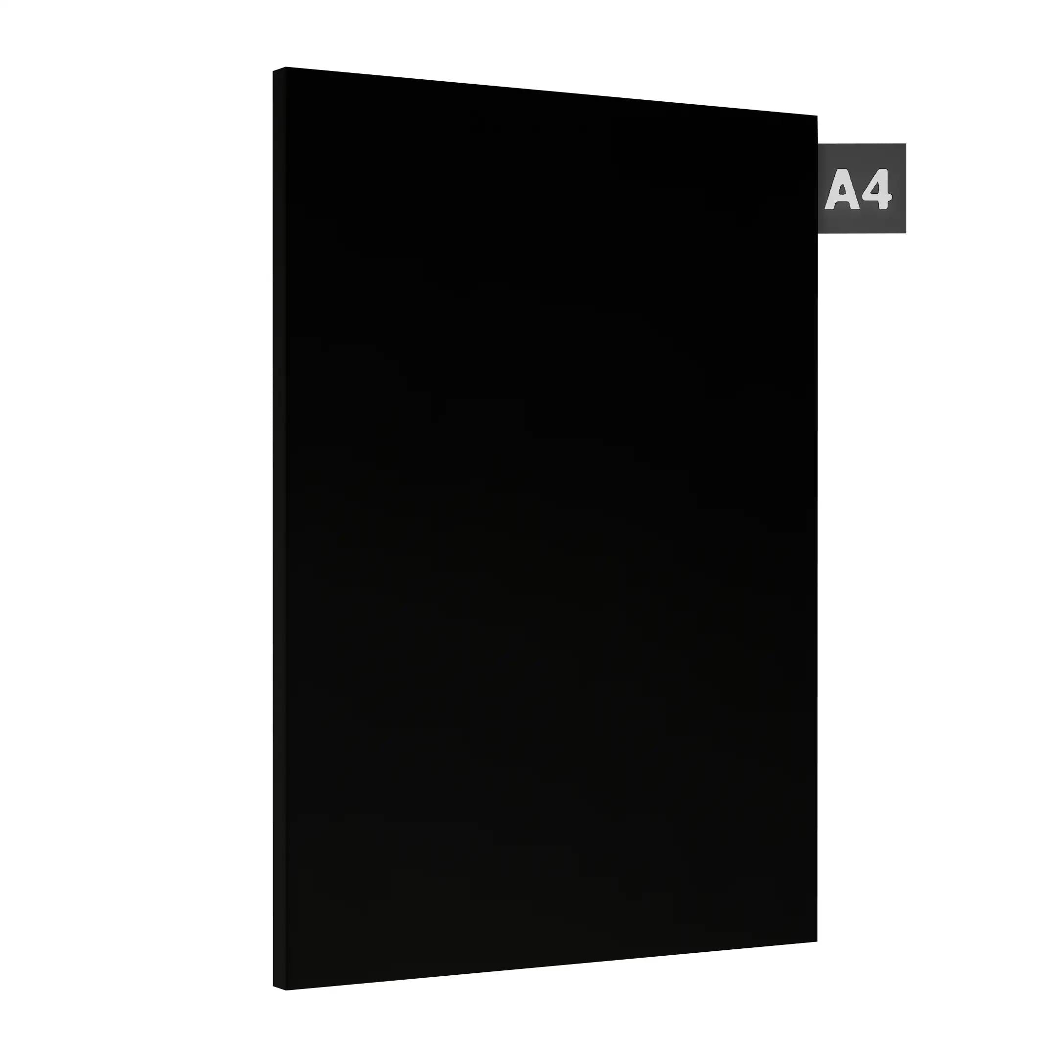 Jet Black Plain Laminate 8x4 ft Suede 1 mm - S1111 SF