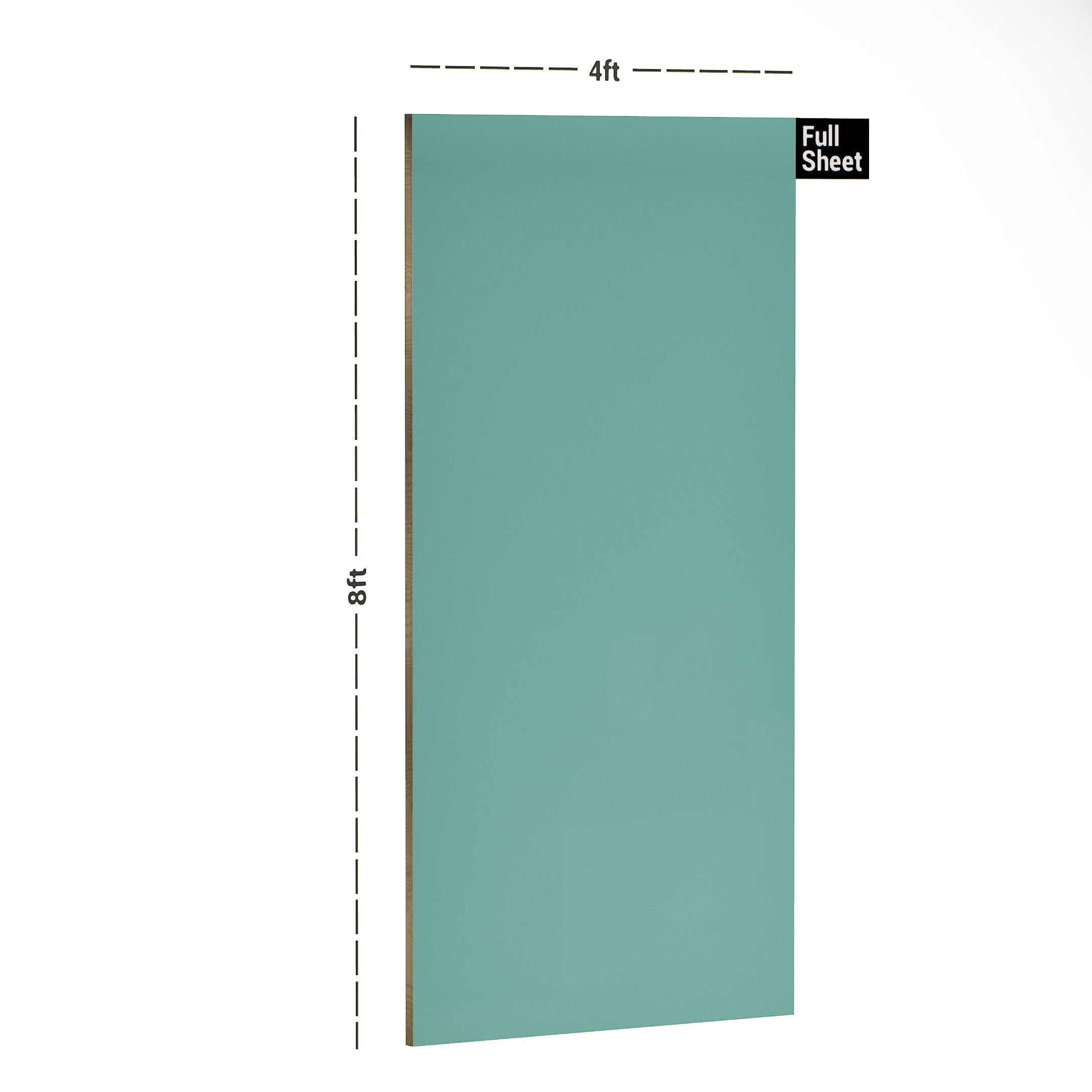 Aqua Green Plain Laminate 8x4 ft High Gloss 1 mm - S1123 UG