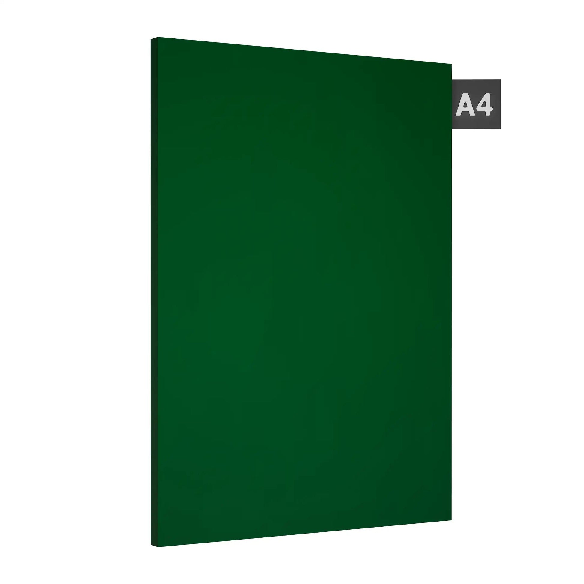 Green plain laminate with suede finish and visible edge, displaying a solid color and matte texture.