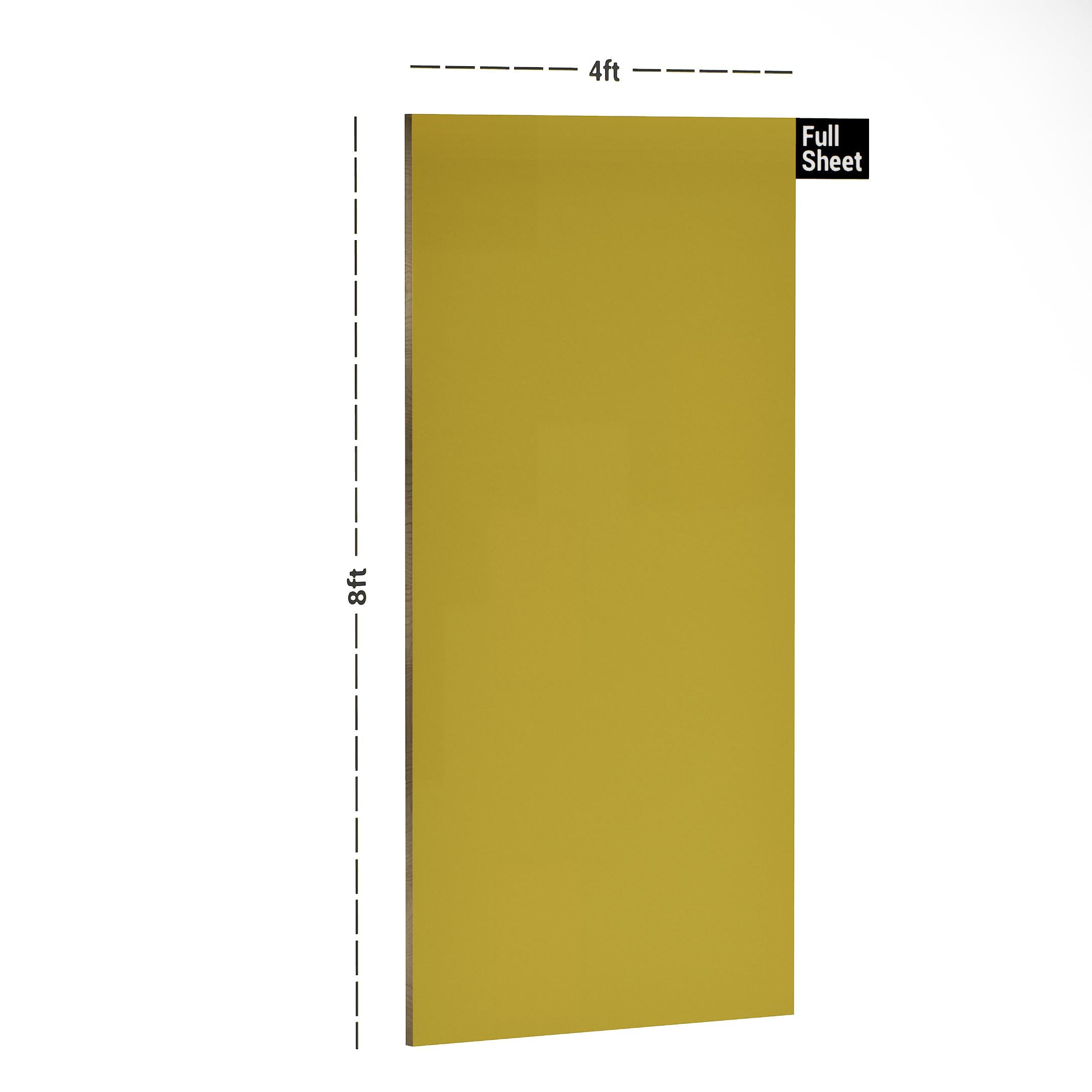 Marigold Plain Laminate 8x4 ft High Gloss 1 mm - S1192 UG