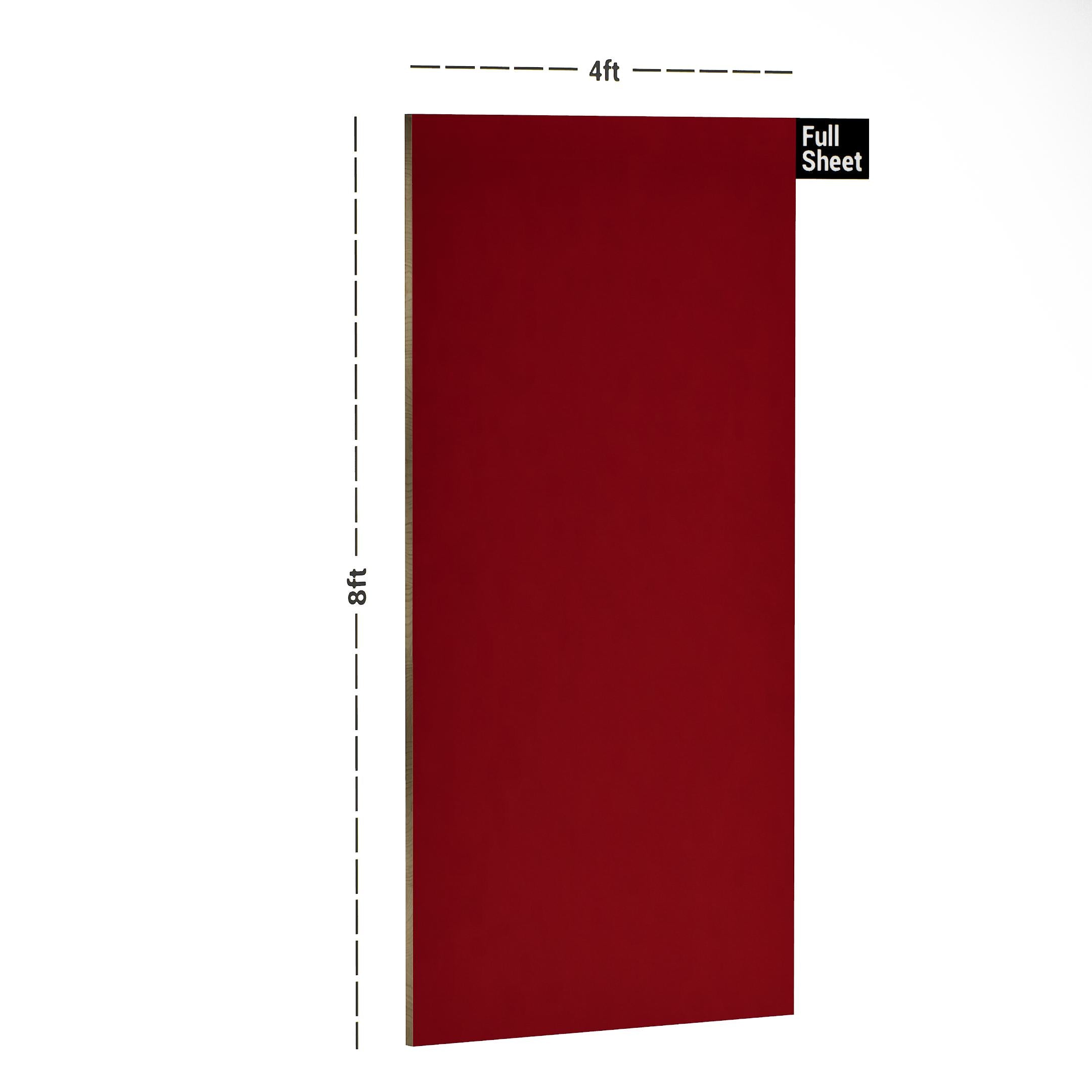 Dragon Red Plain Laminate 8x4 ft High Gloss 1 mm - S1211 UG