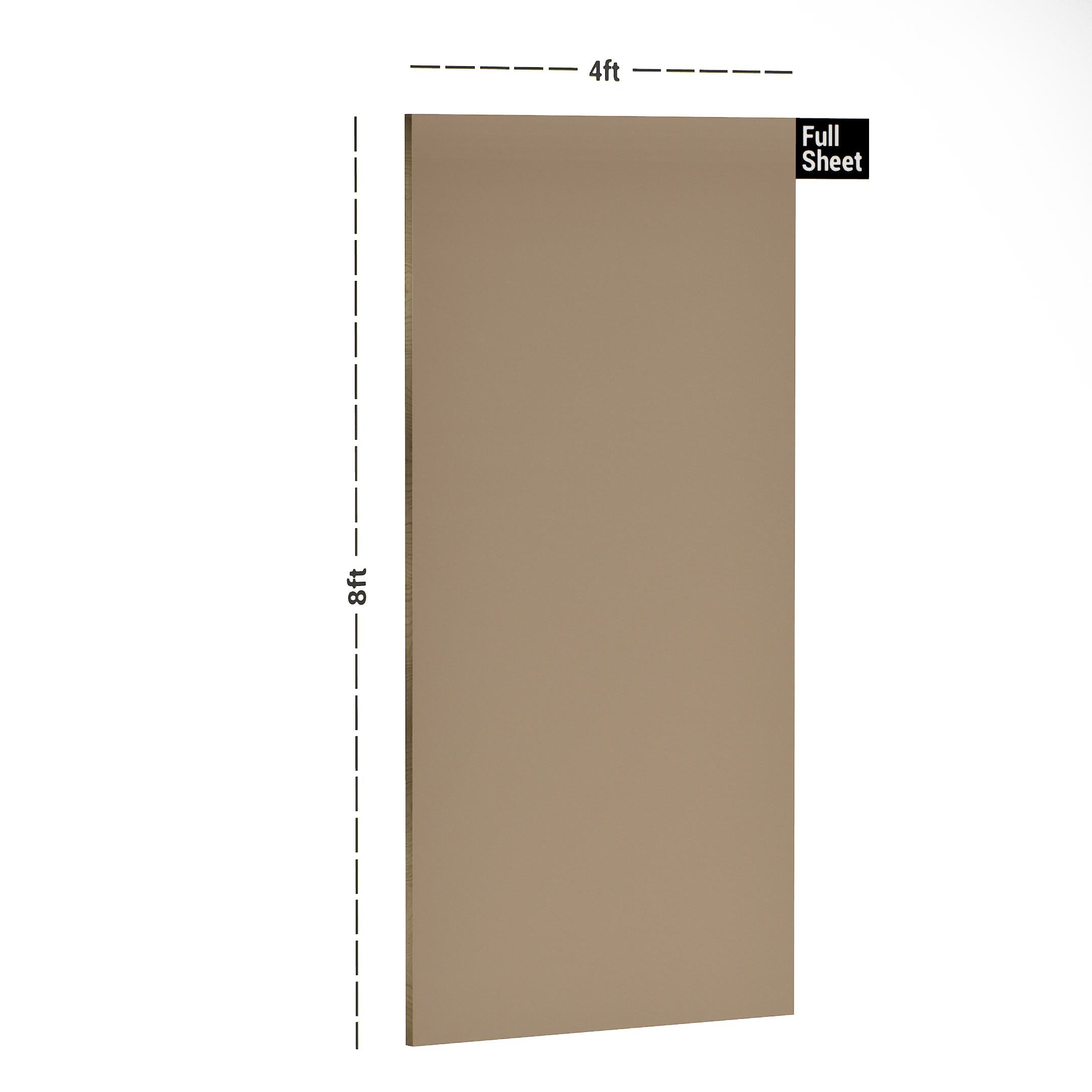 Toffee Brown Plain Laminate 8x4 ft High Gloss 1.5 mm - SA 108