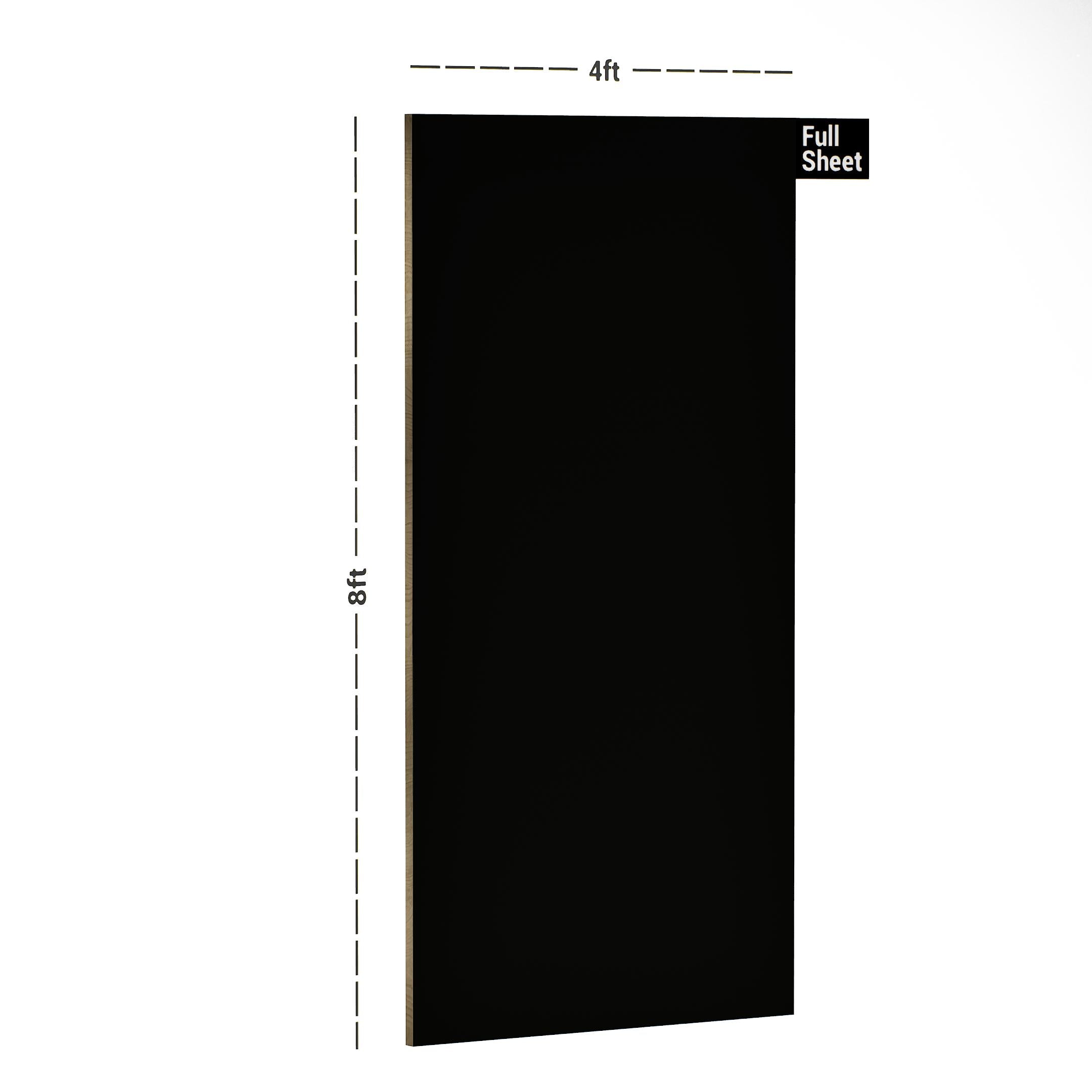 Dot Black Plain Laminate 8x4 ft High Gloss 1.5 mm - SA 126