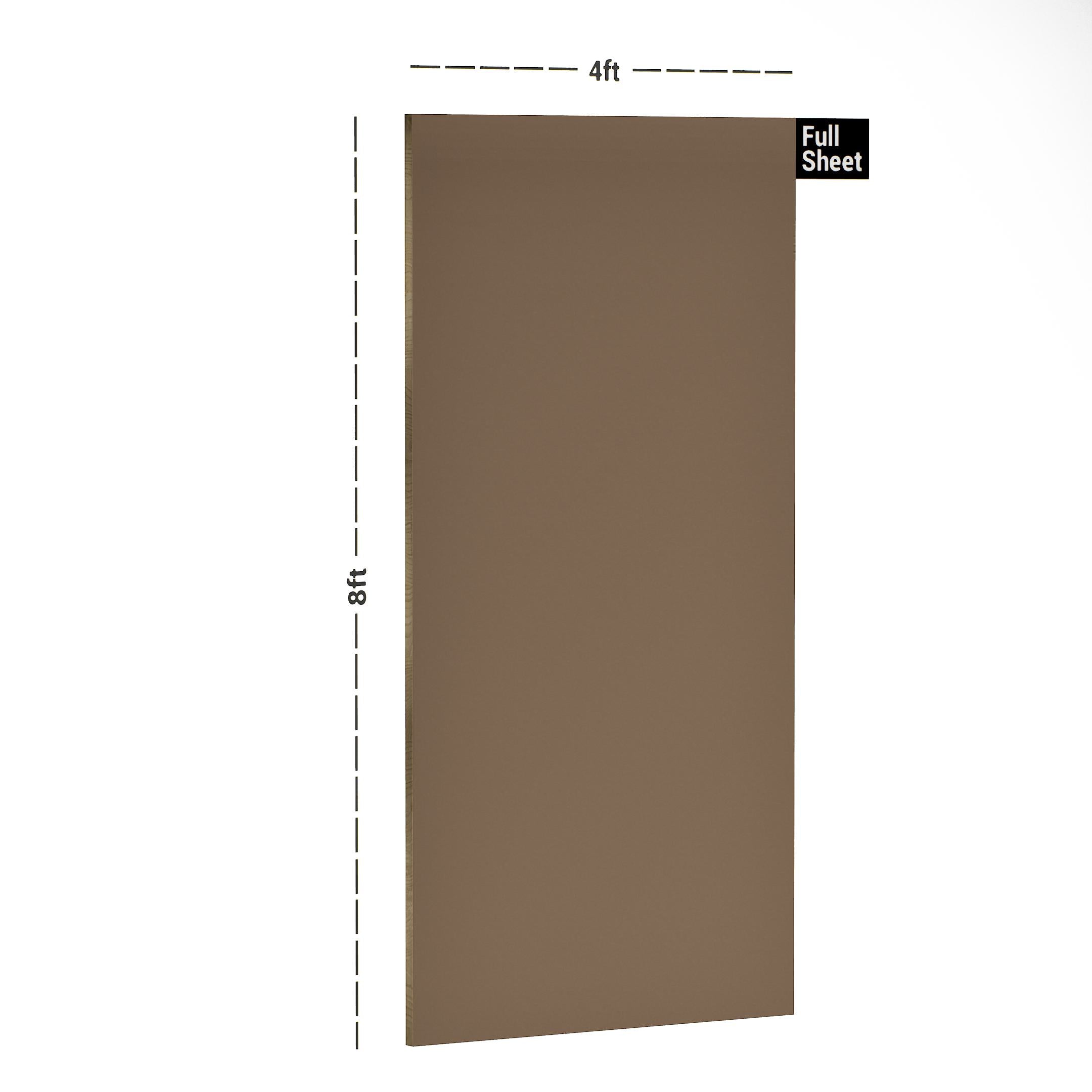Olivia Brown Plain Laminate 8x4 ft High Gloss 1.5 mm - SA 141