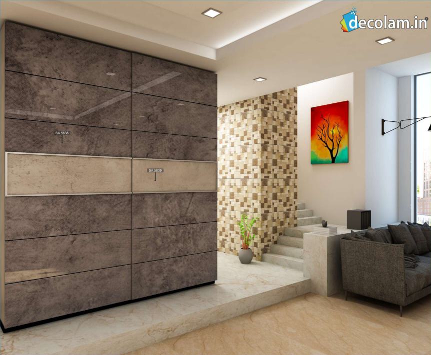 Dark Inkstone Marble & Stone Laminate 8x4 ft High Gloss 1.25 mm - SA 5638